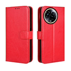 Leather Case Stands Flip Cover Holder BY5 for Realme 11 5G Red