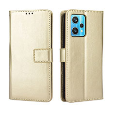 Leather Case Stands Flip Cover Holder BY5 for Realme 9 5G Gold