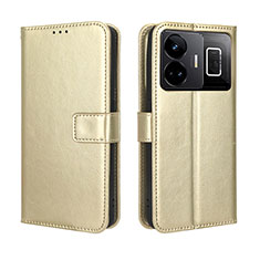 Leather Case Stands Flip Cover Holder BY5 for Realme GT Neo5 5G Gold