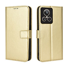 Leather Case Stands Flip Cover Holder BY5 for Realme GT2 Master Explorer Gold