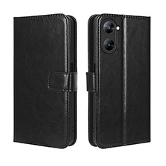 Leather Case Stands Flip Cover Holder BY5 for Realme V20 5G Black