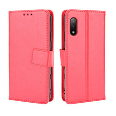 Leather Case Stands Flip Cover Holder BY5 for Sony Xperia Ace II Red