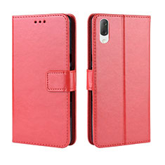 Leather Case Stands Flip Cover Holder BY5 for Sony Xperia L3 Red