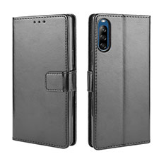 Leather Case Stands Flip Cover Holder BY5 for Sony Xperia L4 Black