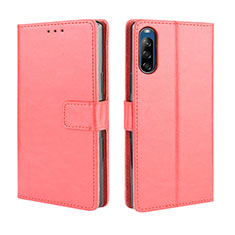 Leather Case Stands Flip Cover Holder BY5 for Sony Xperia L4 Red