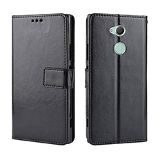 Leather Case Stands Flip Cover Holder BY5 for Sony Xperia XA2 Black
