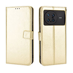 Leather Case Stands Flip Cover Holder BY5 for Vivo X Note Gold