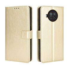 Leather Case Stands Flip Cover Holder BY5 for Xiaomi Mi 10i 5G Gold