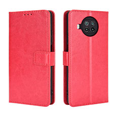 Leather Case Stands Flip Cover Holder BY5 for Xiaomi Mi 10i 5G Red