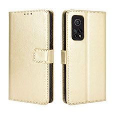 Leather Case Stands Flip Cover Holder BY5 for Xiaomi Mi 10T Pro 5G Gold