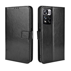 Leather Case Stands Flip Cover Holder BY5 for Xiaomi Mi 11i 5G (2022) Black