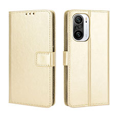 Leather Case Stands Flip Cover Holder BY5 for Xiaomi Mi 11i 5G Gold