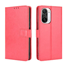 Leather Case Stands Flip Cover Holder BY5 for Xiaomi Mi 11X Pro 5G Red