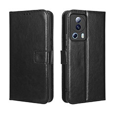 Leather Case Stands Flip Cover Holder BY5 for Xiaomi Mi 12 Lite NE 5G Black