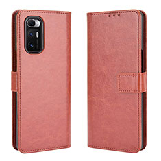 Leather Case Stands Flip Cover Holder BY5 for Xiaomi Mix Fold 5G Brown