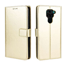 Leather Case Stands Flip Cover Holder BY5 for Xiaomi Redmi 10X 4G Gold