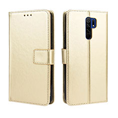 Leather Case Stands Flip Cover Holder BY5 for Xiaomi Redmi 9 Gold