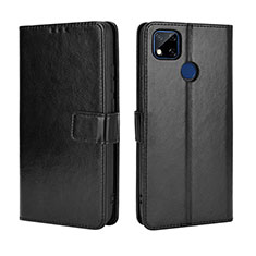 Leather Case Stands Flip Cover Holder BY5 for Xiaomi Redmi 9C Black