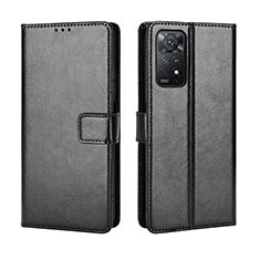Leather Case Stands Flip Cover Holder BY5 for Xiaomi Redmi Note 11 Pro 5G Black