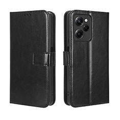 Leather Case Stands Flip Cover Holder BY5 for Xiaomi Redmi Note 12 Pro Speed 5G Black