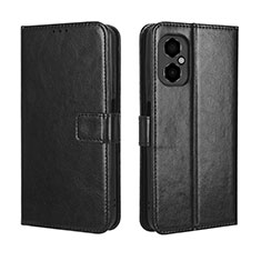 Leather Case Stands Flip Cover Holder BY5 for Xiaomi Redmi Note 12R Pro 5G Black
