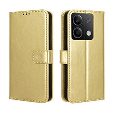 Leather Case Stands Flip Cover Holder BY5 for Xiaomi Redmi Note 13 5G Gold