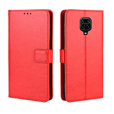 Leather Case Stands Flip Cover Holder BY5 for Xiaomi Redmi Note 9 Pro Max Red