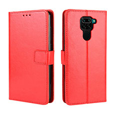 Leather Case Stands Flip Cover Holder BY5 for Xiaomi Redmi Note 9 Red