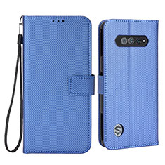Leather Case Stands Flip Cover Holder BY6 for Xiaomi Black Shark 4S 5G Blue