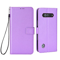 Leather Case Stands Flip Cover Holder BY6 for Xiaomi Black Shark 4S 5G Purple