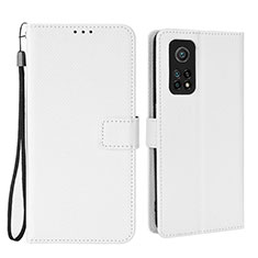Leather Case Stands Flip Cover Holder BY6 for Xiaomi Mi 10T 5G White