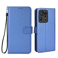 Leather Case Stands Flip Cover Holder BY6 for Xiaomi Mi Mix 4 5G Blue