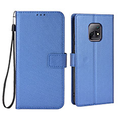 Leather Case Stands Flip Cover Holder BY6 for Xiaomi Redmi 10X Pro 5G Blue