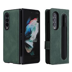 Leather Case Stands Flip Cover Holder BY7 for Samsung Galaxy Z Fold4 5G Green