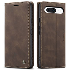 Leather Case Stands Flip Cover Holder C01S for Google Pixel 8a 5G Brown