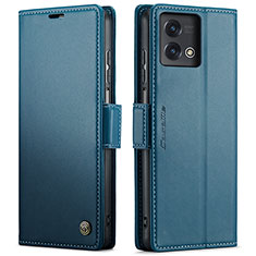 Leather Case Stands Flip Cover Holder C01S for Motorola Moto G Stylus (2023) 4G Blue
