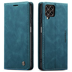 Leather Case Stands Flip Cover Holder C01S for Samsung Galaxy M33 5G Blue