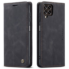 Leather Case Stands Flip Cover Holder C01S for Samsung Galaxy M53 5G Black