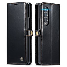 Leather Case Stands Flip Cover Holder C01S for Samsung Galaxy Z Fold4 5G Black