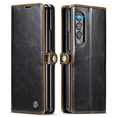 Leather Case Stands Flip Cover Holder C01S for Samsung Galaxy Z Fold4 5G Brown