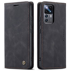 Leather Case Stands Flip Cover Holder C01S for Xiaomi Mi 12T 5G Black