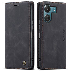 Leather Case Stands Flip Cover Holder C01S for Xiaomi Redmi 13C Black