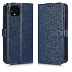 Leather Case Stands Flip Cover Holder C01X for Google Pixel 4 XL Blue
