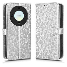 Leather Case Stands Flip Cover Holder C01X for Huawei Honor Magic5 Lite 5G Silver