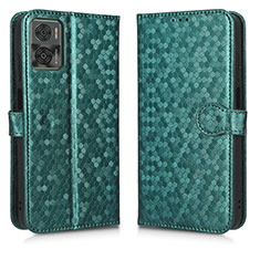 Leather Case Stands Flip Cover Holder C01X for Motorola Moto E22i Green