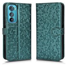 Leather Case Stands Flip Cover Holder C01X for Motorola Moto Edge 30 5G Green