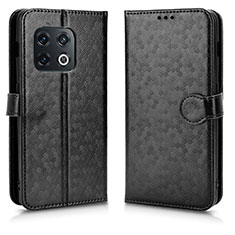 Leather Case Stands Flip Cover Holder C01X for OnePlus 10 Pro 5G Black