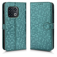 Leather Case Stands Flip Cover Holder C01X for OnePlus 10 Pro 5G Green