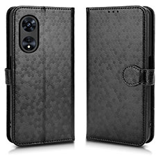 Leather Case Stands Flip Cover Holder C01X for Oppo A1 Pro 5G Black