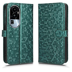 Leather Case Stands Flip Cover Holder C01X for Oppo Reno10 Pro+ Plus 5G Green